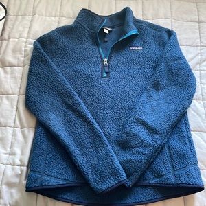 PATAGONIA FLEECE navy blue quarter zip M
